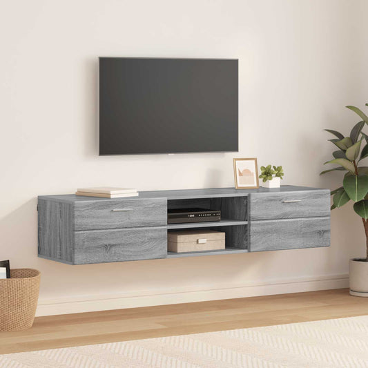 Wooden Cabinet Grey Sonoma 150 x 39 x 30 cm Engineered Wood