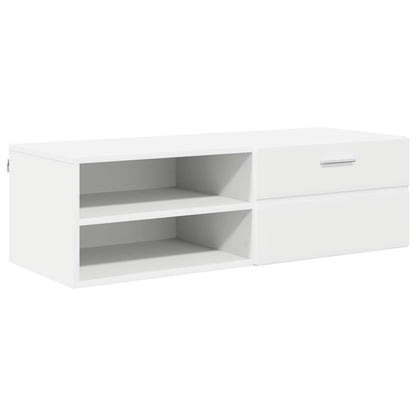 Wooden Cabinet White 100.5 x 39 x 30 cm Engineered Wood