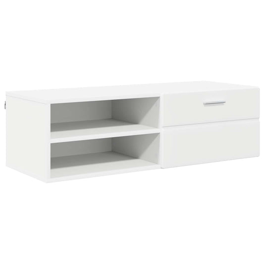 Wooden Cabinet White 100.5 x 39 x 30 cm Engineered Wood