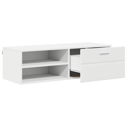 Wooden Cabinet White 100.5 x 39 x 30 cm Engineered Wood