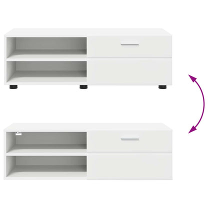 Wooden Cabinet White 100.5 x 39 x 30 cm Engineered Wood