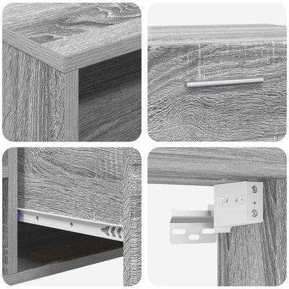Wooden Cabinet Grey Sonoma 100.5 x 39 x 30 cm Engineered Wood