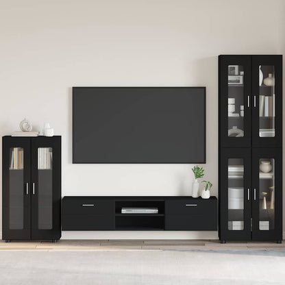 Sideboard FLORIN Black 55.5 x 29 x 100 cm Engineered Wood