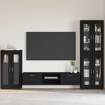 Sideboard FLORIN Black 55.5 x 29 x 100 cm Engineered Wood