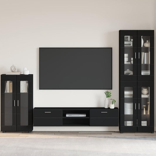 Sideboard FLORIN Black 55.5 x 29 x 100 cm Engineered Wood