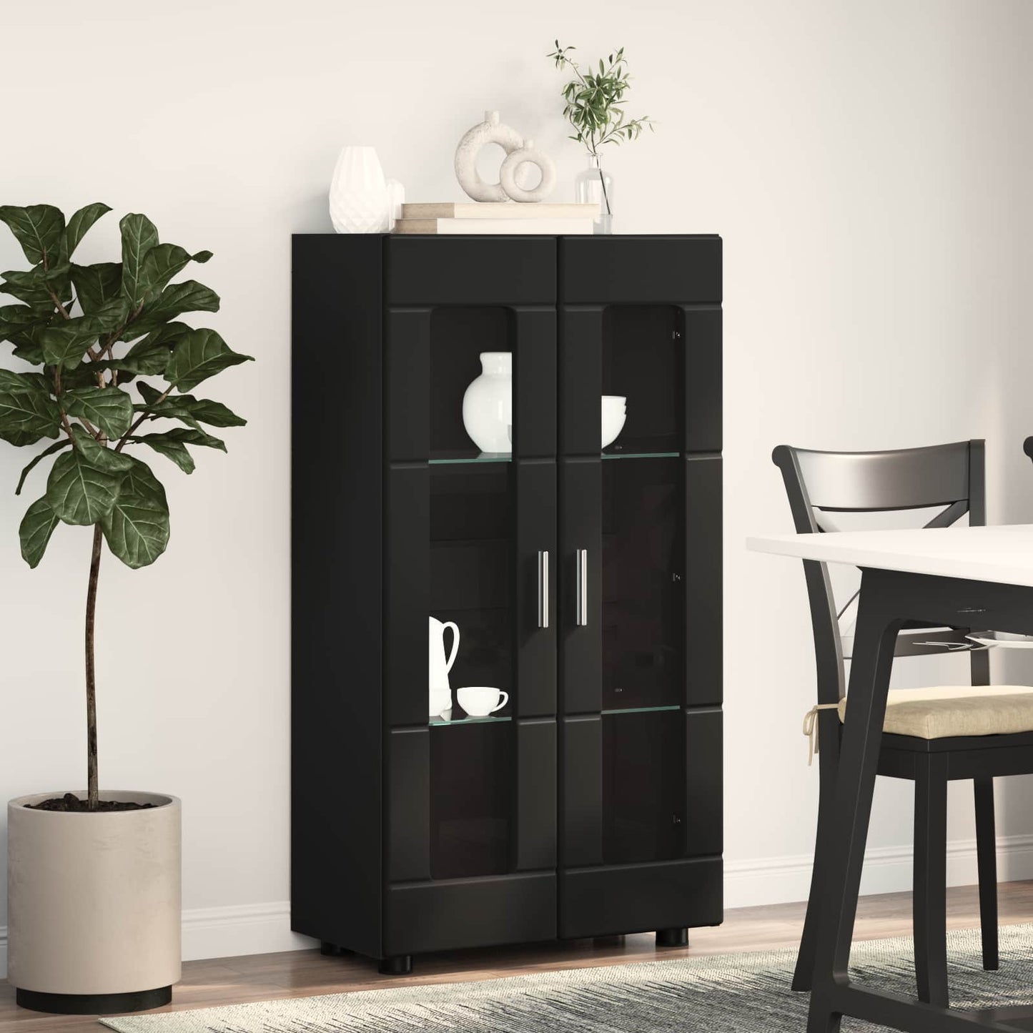 Sideboard FLORIN Black 55.5 x 29 x 100 cm Engineered Wood