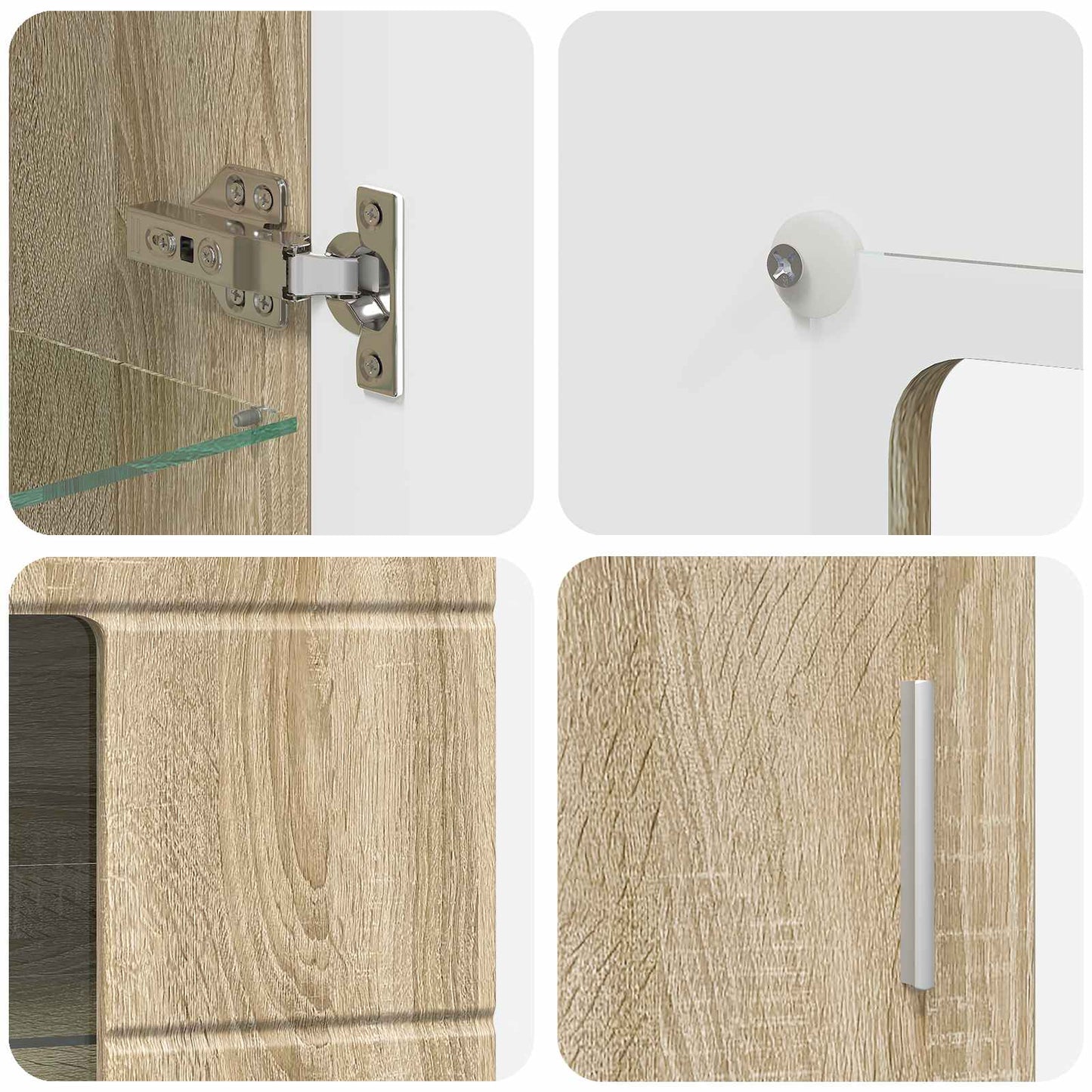 Sideboard FLORIN Sonoma Oak 55.5 x 29 x 100 cm Engineered Wood