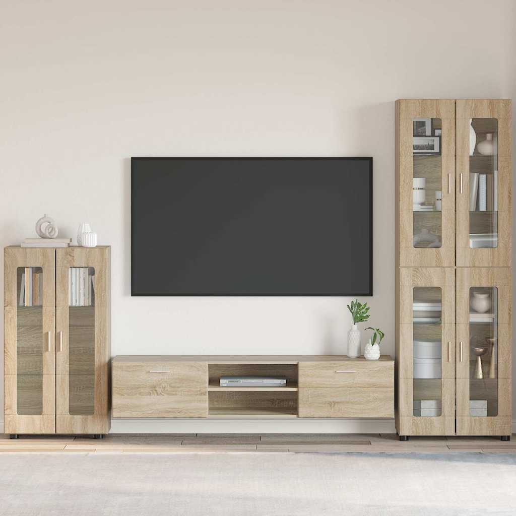 Sideboard FLORIN Sonoma Oak 55.5 x 29 x 100 cm Engineered Wood