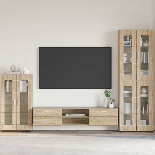 Sideboard FLORIN Sonoma Oak 55.5 x 29 x 100 cm Engineered Wood