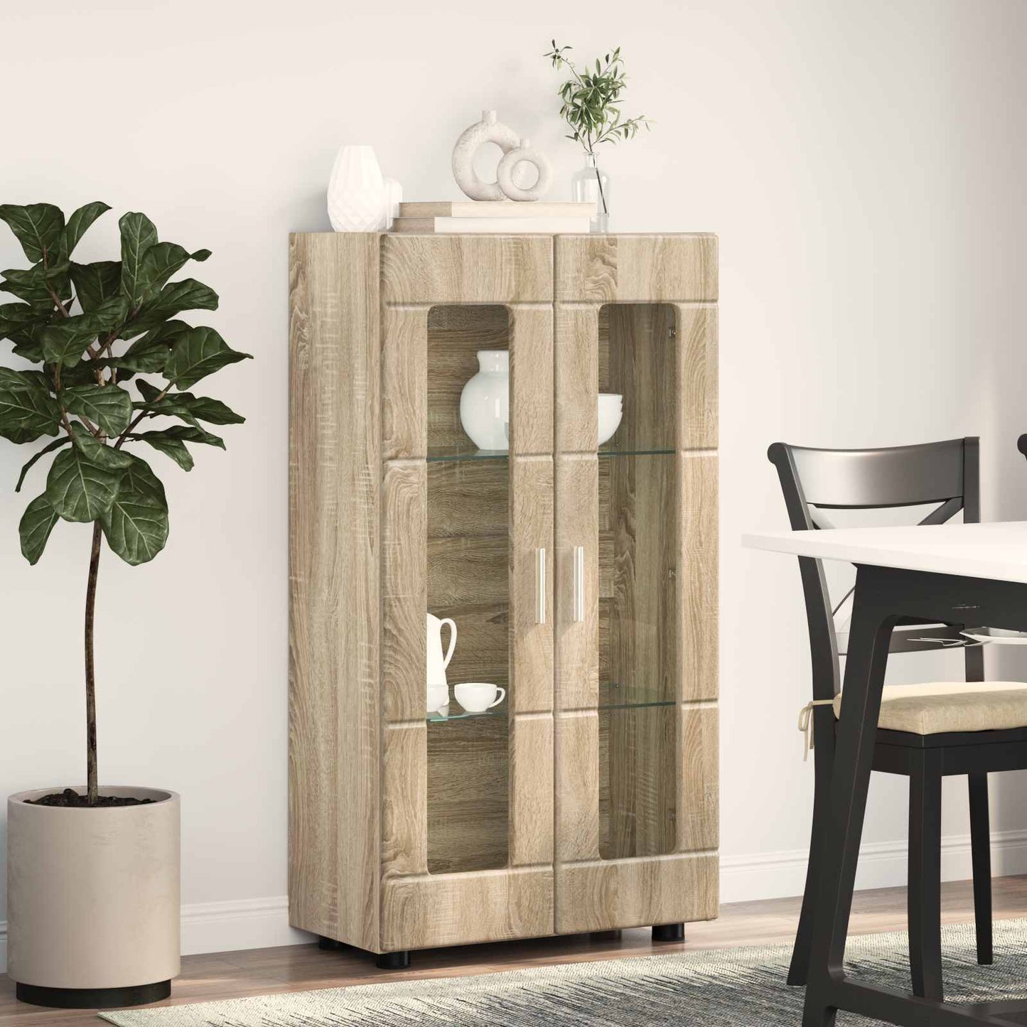 Sideboard FLORIN Sonoma Oak 55.5 x 29 x 100 cm Engineered Wood