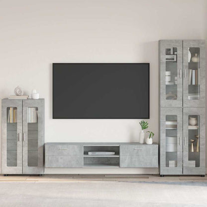 Sideboard with Shelf FLORIN Concrete Grey 55.5 x 29 x 100 cm