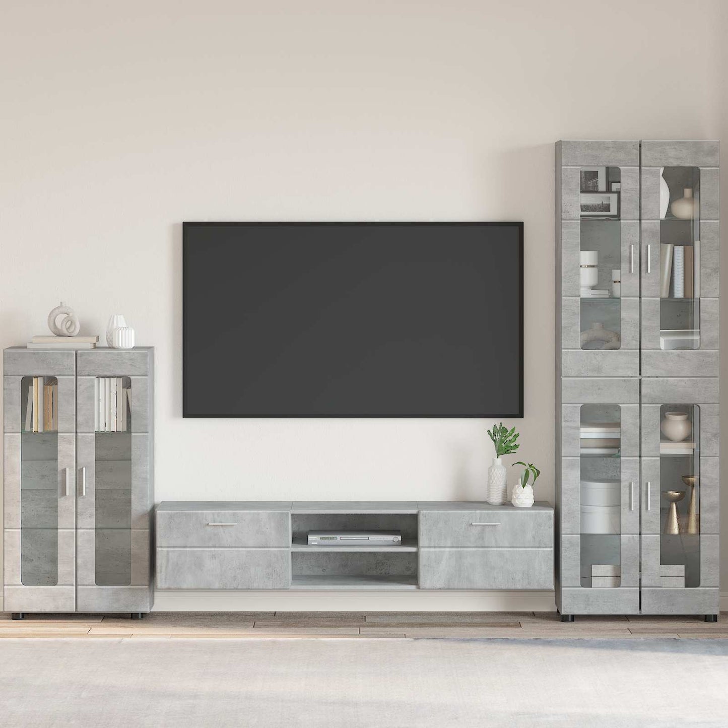 Sideboard FLORIN 55.5 x 29 x 100 cm Concrete Grey