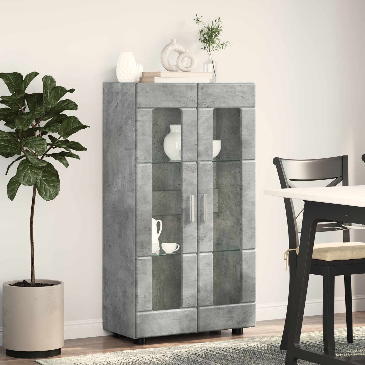 Sideboard FLORIN 55.5 x 29 x 100 cm Concrete Grey