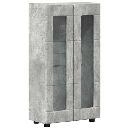Sideboard with Shelf FLORIN Concrete Grey 55.5 x 29 x 100 cm