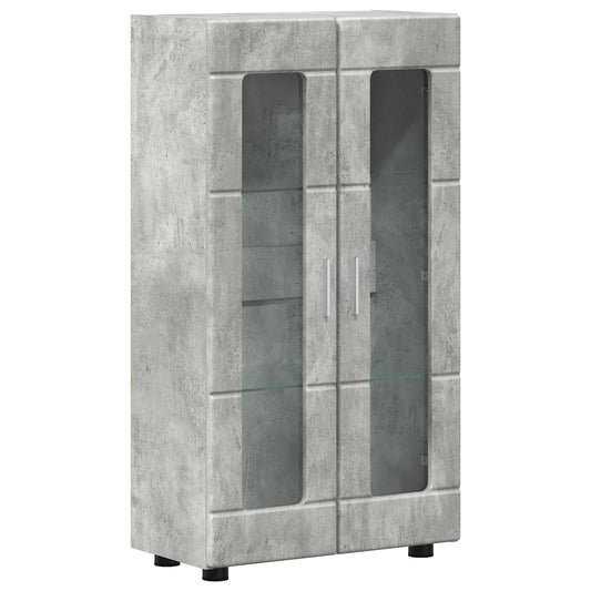 Sideboard with Shelf FLORIN Concrete Grey 55.5 x 29 x 100 cm