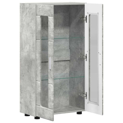 Sideboard with Shelf FLORIN Concrete Grey 55.5 x 29 x 100 cm