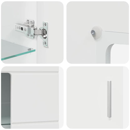 Sideboard with Shelf FLORIN High Gloss White 55.5 x 29 x 100 cm