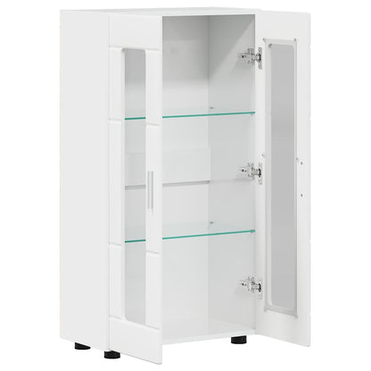 Sideboard with Shelf FLORIN High Gloss White 55.5 x 29 x 100 cm