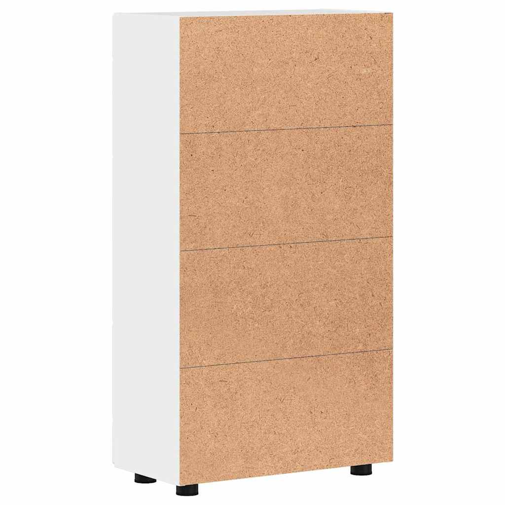 Sideboard with Shelf FLORIN High Gloss White 55.5 x 29 x 100 cm