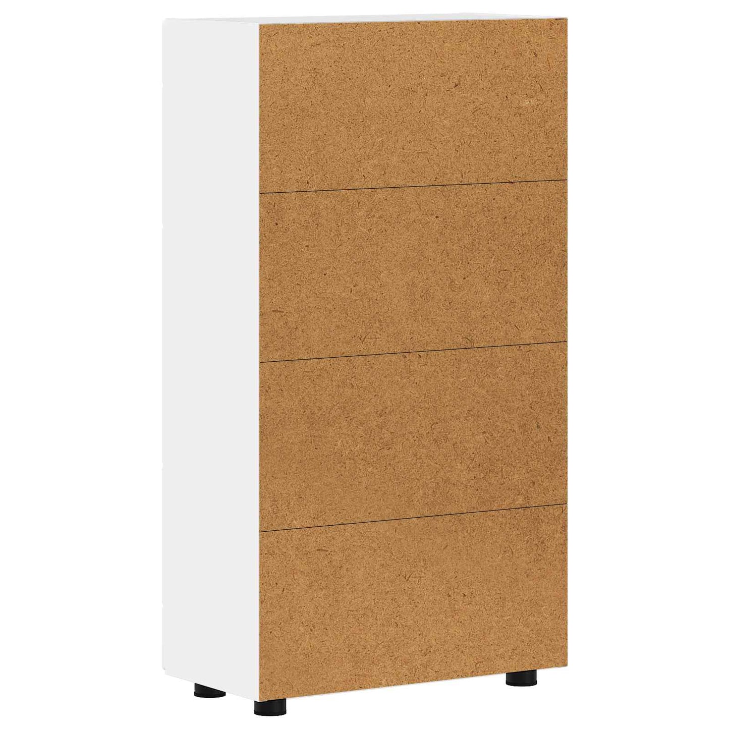 Sideboard with Shelf FLORIN High Gloss White 55.5 x 29 x 100 cm
