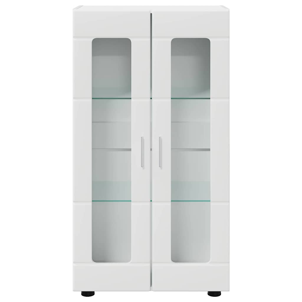 Sideboard with Shelf FLORIN High Gloss White 55.5 x 29 x 100 cm