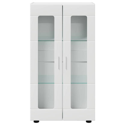 Sideboard with Shelf FLORIN High Gloss White 55.5 x 29 x 100 cm