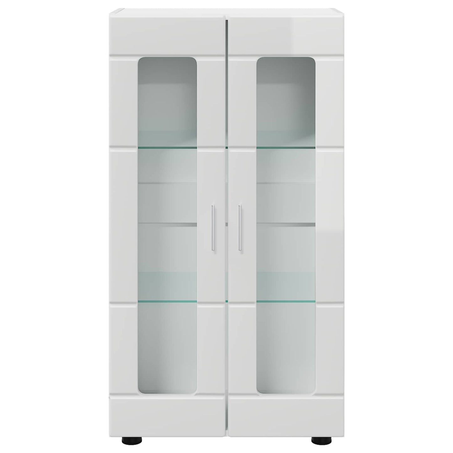 Sideboard with Shelf FLORIN High Gloss White 55.5 x 29 x 100 cm