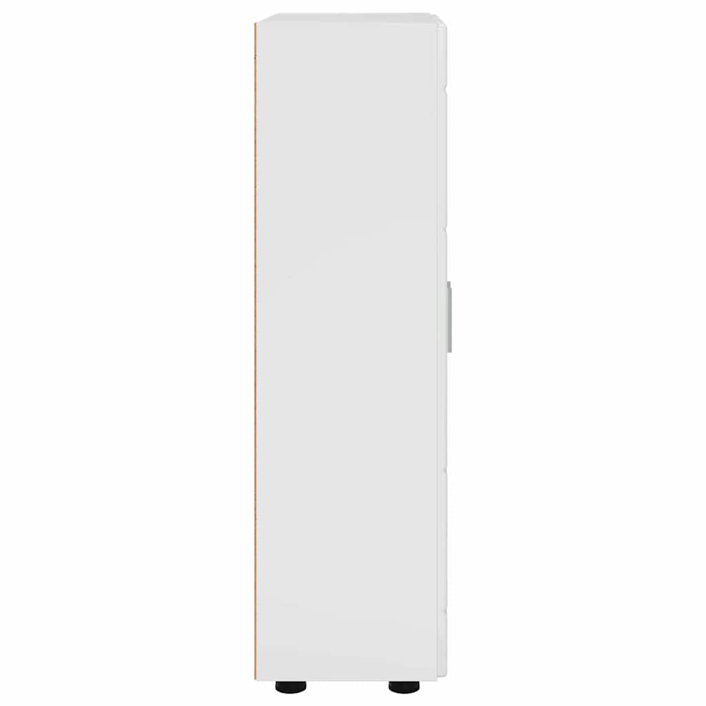 Sideboard with Shelf FLORIN High Gloss White 55.5 x 29 x 100 cm