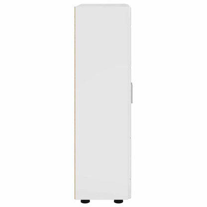 Sideboard with Shelf FLORIN High Gloss White 55.5 x 29 x 100 cm