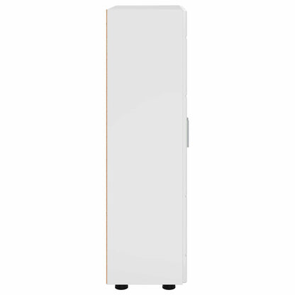 Sideboard with Shelf FLORIN High Gloss White 55.5 x 29 x 100 cm