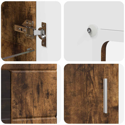 Sideboard FLORIN 55.5 x 29 x 100 cm Smoked Oak Engineered Wood