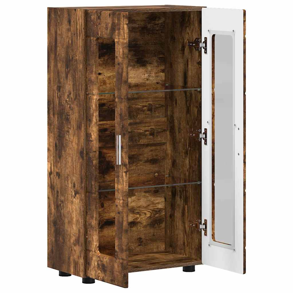 Sideboard FLORIN Smoked Oak 55.5 x 29 x 100 cm Engineered Wood