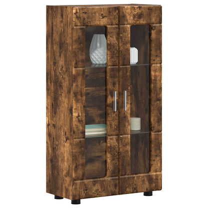 Sideboard FLORIN Smoked Oak 55.5 x 29 x 100 cm Engineered Wood