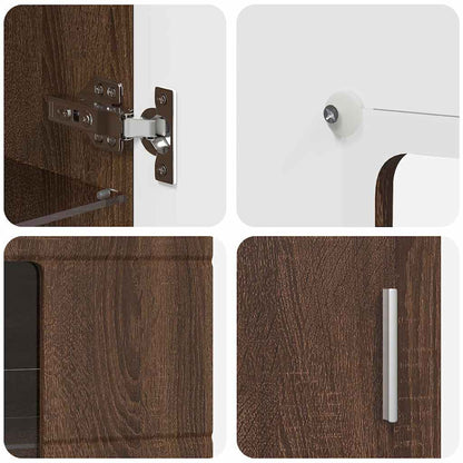 Sideboard FLORIN Brown Oak 55.5 x 29 x 100 cm Engineered Wood
