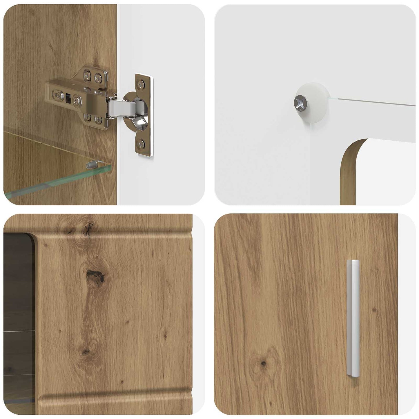 Sideboard FLORIN Artisan Oak 55.5 x 29 x 100 cm Engineered Wood