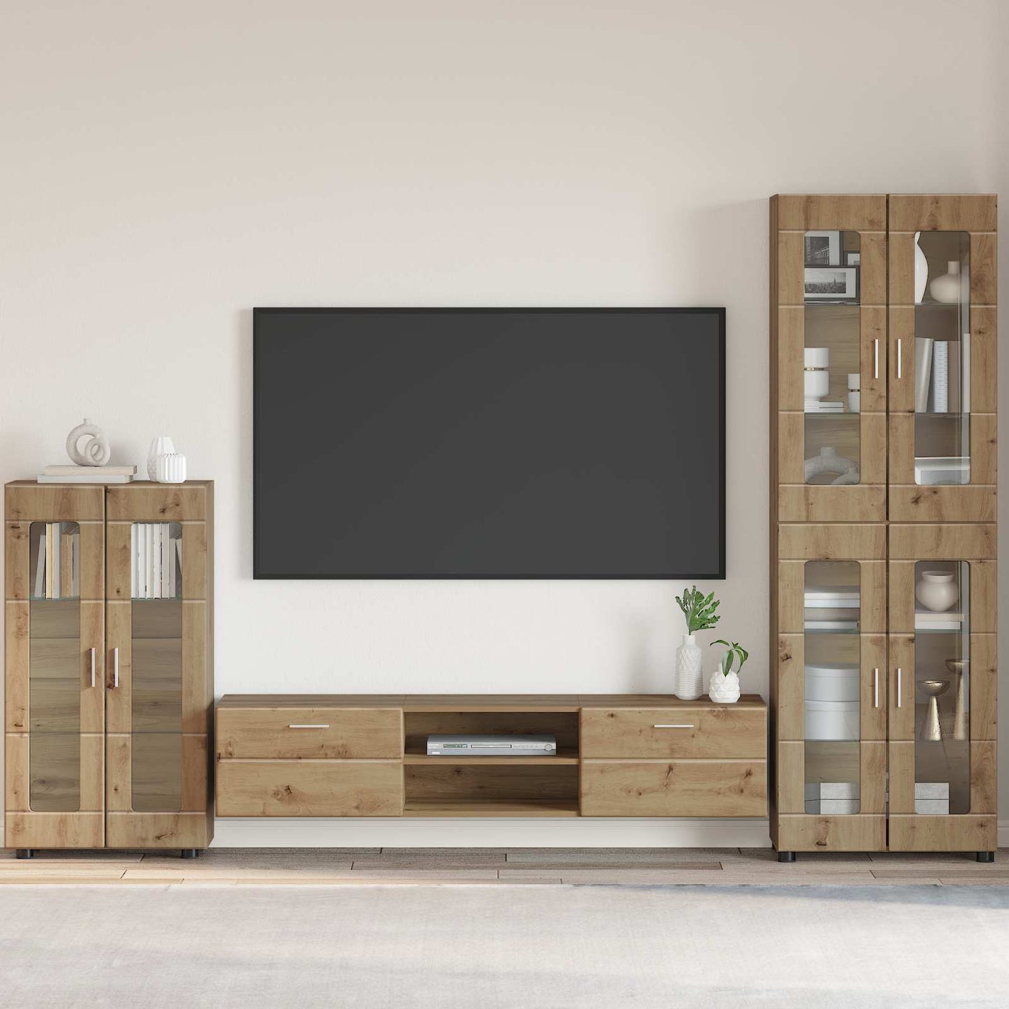 Sideboard FLORIN Artisan Oak 55.5 x 29 x 100 cm Engineered Wood
