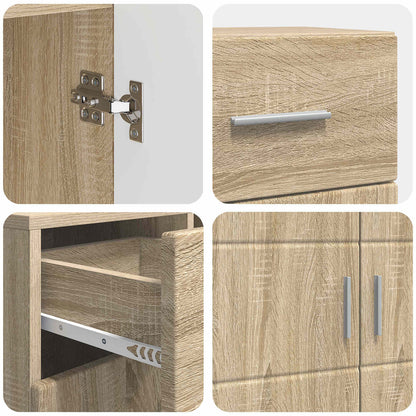 Wooden Cabinet Sonoma Oak 88.5 x 30.5 x 73 cm Engineered Wood