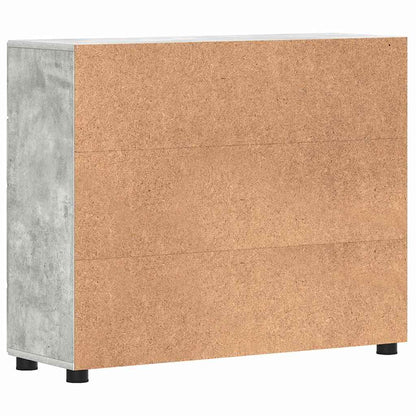 Wooden Cabinet with Drawer Concrete Grey 88.5 x 30.5 x 73 cm