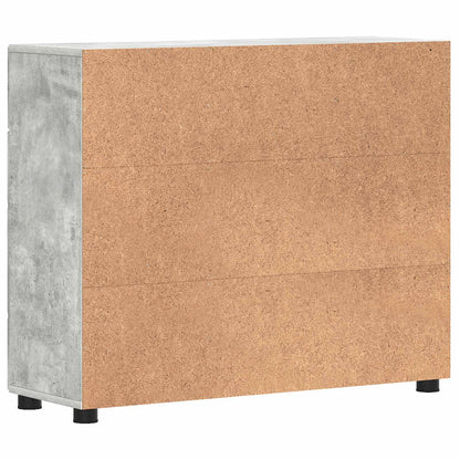 Wooden Cabinet with Drawer Concrete Grey 88.5 x 30.5 x 73 cm