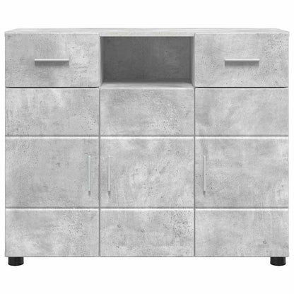 Wooden Cabinet with Drawer Concrete Grey 88.5 x 30.5 x 73 cm