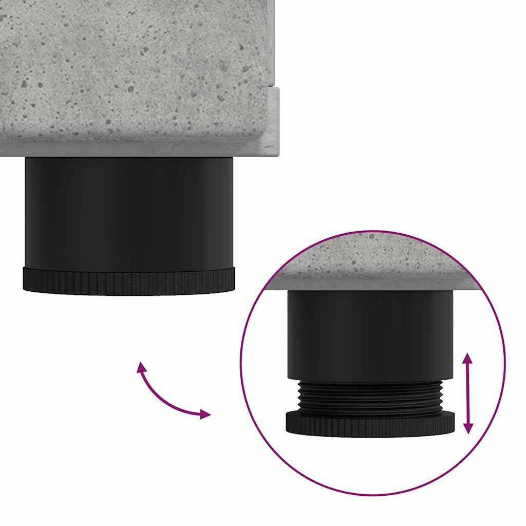 Wooden Cabinet with Drawer Concrete Grey 88.5 x 30.5 x 73 cm