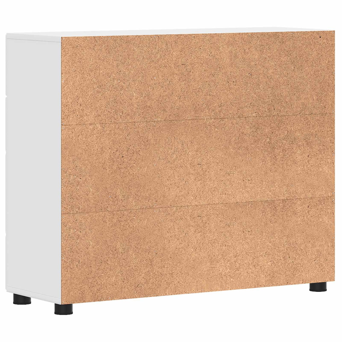 Wooden Cabinet with Drawer High Gloss White 88.5 x 30.5 x 73 cm