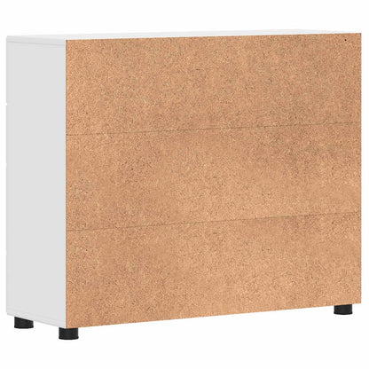 Wooden Cabinet with Drawer High Gloss White 88.5 x 30.5 x 73 cm
