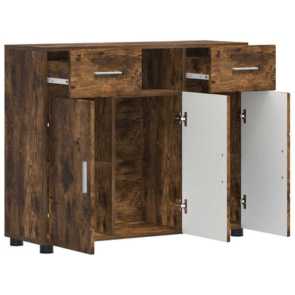 Wooden Cabinet Smoked Oak 88.5 x 30.5 x 73 cm Engineered Wood