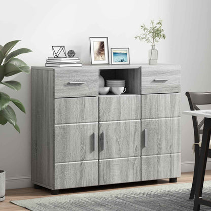 Wooden Cabinet Grey Sonoma 88.5 x 30.5 x 73 cm Engineered Wood