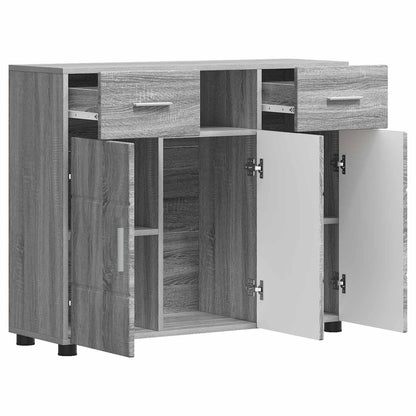 Wooden Cabinet Grey Sonoma 88.5 x 30.5 x 73 cm Engineered Wood