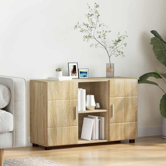 Sideboard with Shelf FLORIN Sonoma Oak 88.5 x 30.5 x 55.5 cm