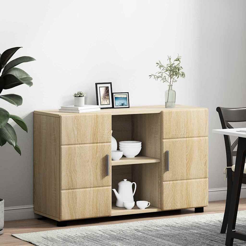 Sideboard with Shelf FLORIN Sonoma Oak 88.5 x 30.5 x 55.5 cm