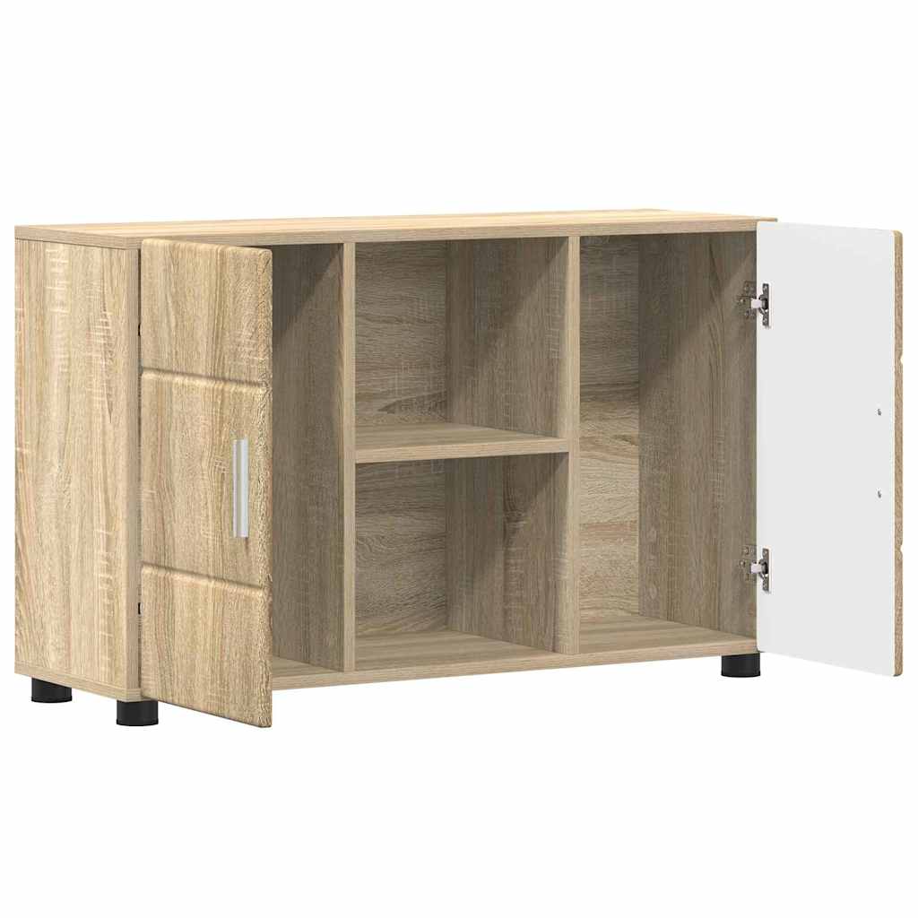 Sideboard with Shelf FLORIN Sonoma Oak 88.5 x 30.5 x 55.5 cm