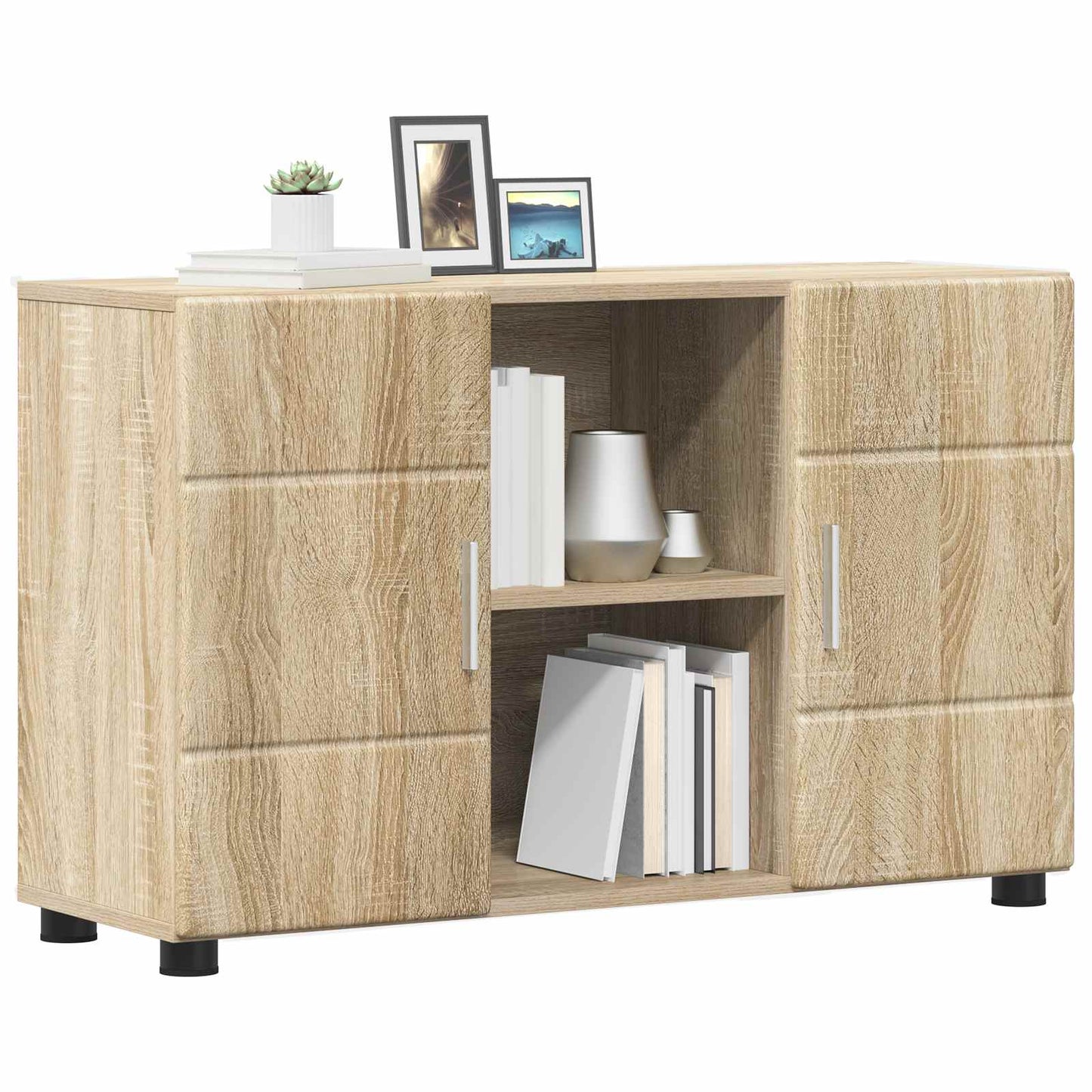 Sideboard with Shelf FLORIN Sonoma Oak 88.5 x 30.5 x 55.5 cm